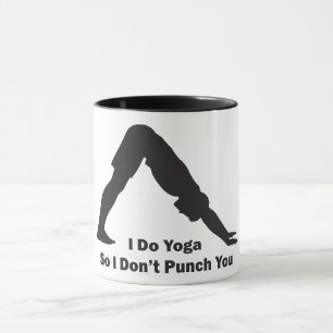 Ich mache Yoga, damit ich dich nicht schlage - Män Tasse