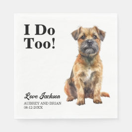 Ich mache zu Hochzeiten von Haustieren an der Gren Serviette