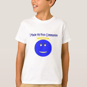 Ich machte mein erstes Kommunions-Blau T-Shirt