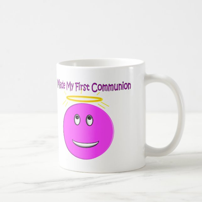 Ich machte meine erste Kommunion großes Rosa Tasse (Rechts)