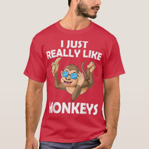Ich mag Affen mit Banane einfach nur T-Shirt