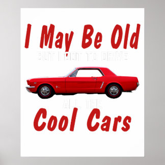 Ich mag alt sein, aber ich durfte alle coolen Auto Poster