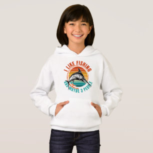 Ich mag Angeln und vielleicht 3 Personen Hoodie