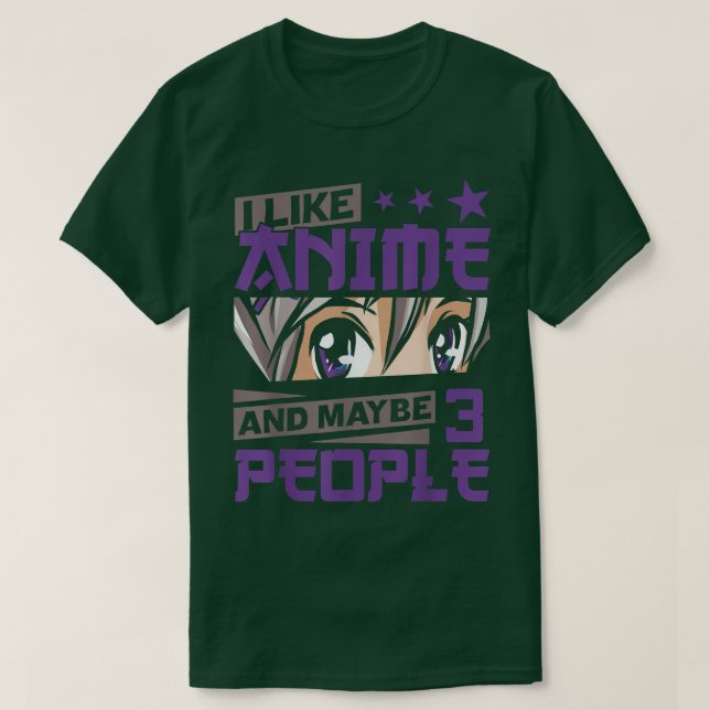 Ich mag Anime, das ist es lustige japanische Kultu T-Shirt (Design vorne)