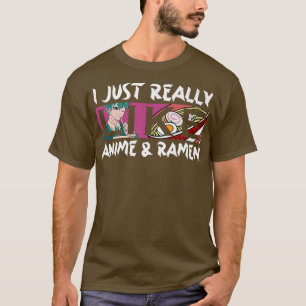 Ich mag Anime und Ramen Kawaii Manga218 T-Shirt