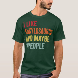 Ich mag Ankylosaurus vielleicht 3 Leute T-Shirt