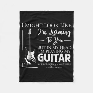 Ich mag aussehen, als höre ich dir Musik-Gitarre Fleecedecke