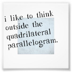 Ich mag außerhalb des Kastens denken Fotodruck