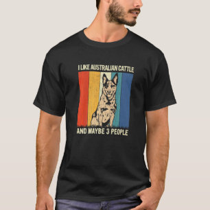 Ich mag australische Rinder und vielleicht 3 Leute T-Shirt