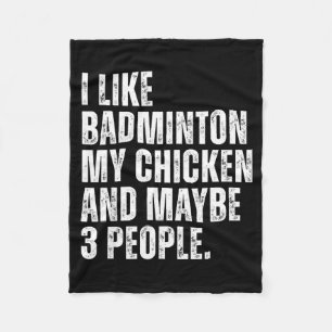 Ich mag Badminton Liebhaber meines Hühner-Haustier Fleecedecke