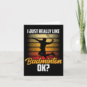 Ich mag Badminton Ok Match Team Player Karte