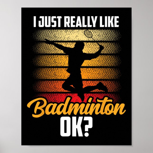 Ich mag Badminton Ok Match Team Player Poster (Vorne)