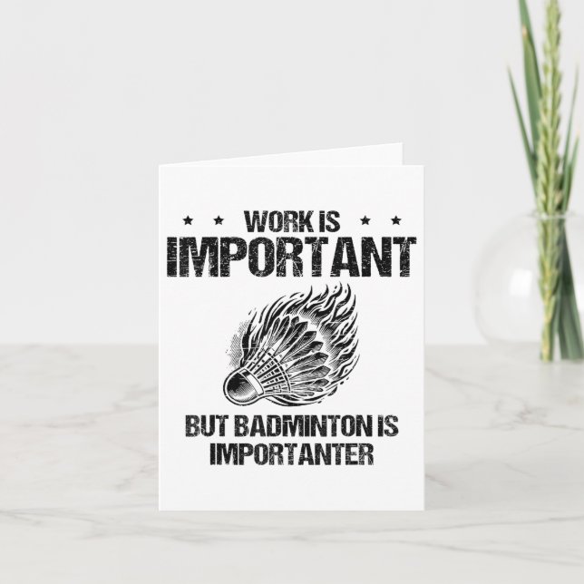 Ich mag Badminton Player Shuttle wirklich Karte (Vorderseite)