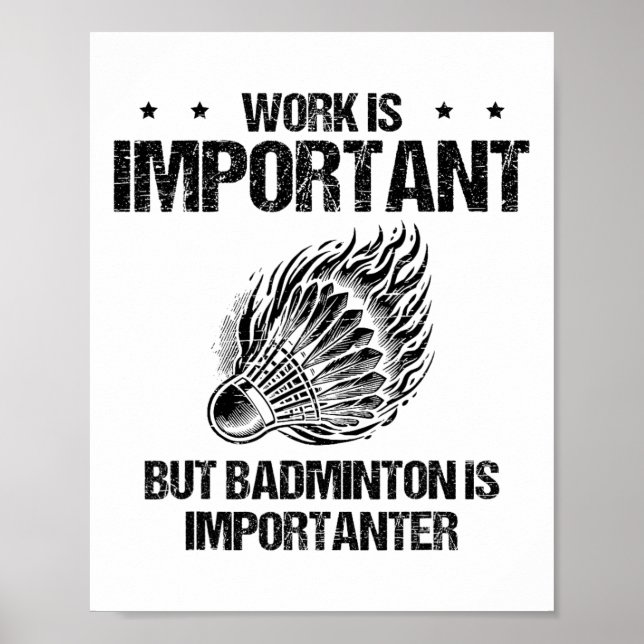 Ich mag Badminton Player Shuttle wirklich Poster (Vorne)