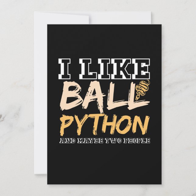 Ich mag Ball Python und vielleicht zwei Leute Save The Date (Vorderseite)