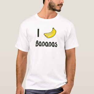 Ich mag Bananen Lustiges Design T-Shirt