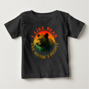 Ich mag Bären und vielleicht 3 Leute Baby T-shirt