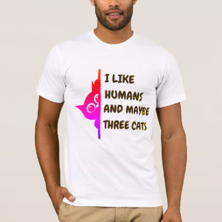 Ich mag Baseball-spähende Katze T-Shirt
