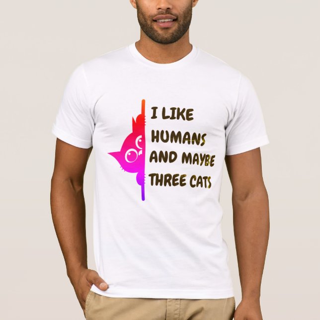 Ich mag Baseball-spähende Katze T-Shirt (Vorderseite)