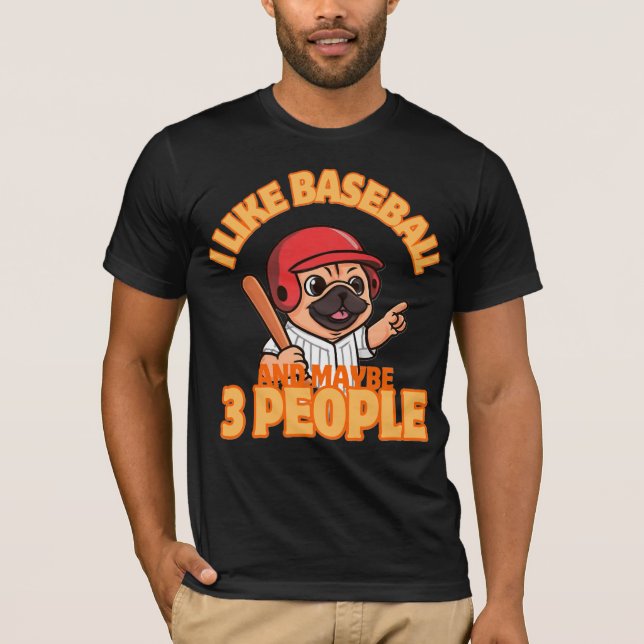 Ich mag Baseball  T-Shirt (Vorderseite)
