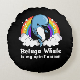 Ich mag Beluga Whales Ocean Animals Rundes Kissen