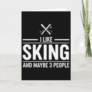 Ich mag Bergskifahren Karte