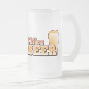 ICH MAG BIER-Alkohol-Getränkentwurf Mattglas Bierglas