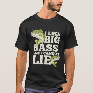 Ich mag Big Bass und ich kann keine Funny Fish T-Shirt