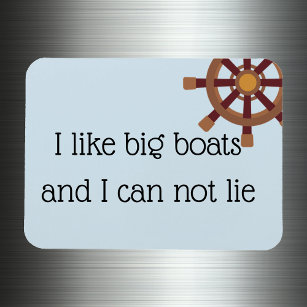 Ich mag Big Boats Stateroom Funny Cruise Door Magnet