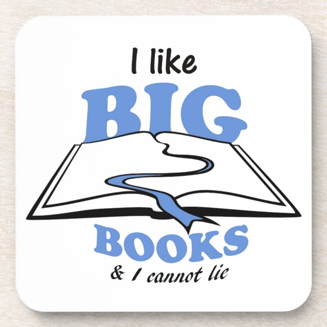 Ich mag Big Books Getränkeuntersetzer (Vorderseite)