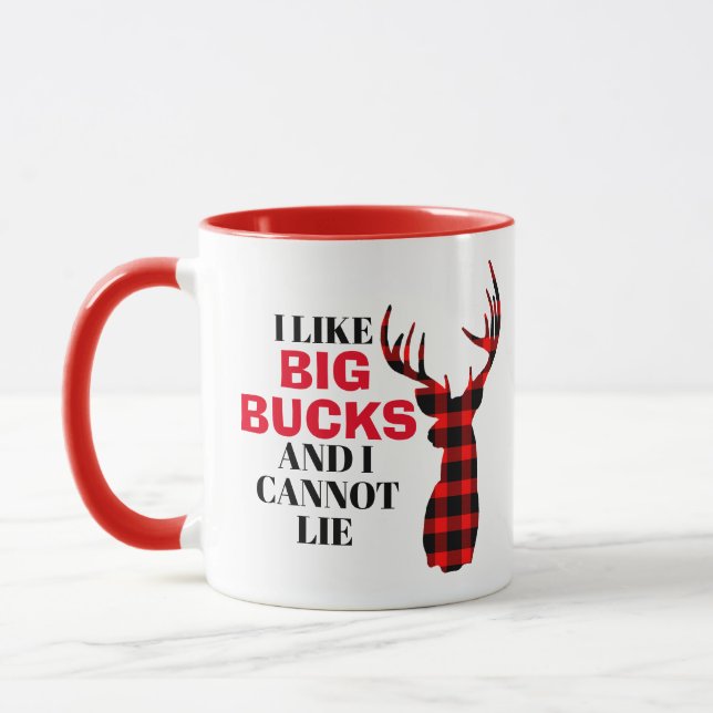 Ich mag BIG BUCKS Funny Junting Tasse (Links)