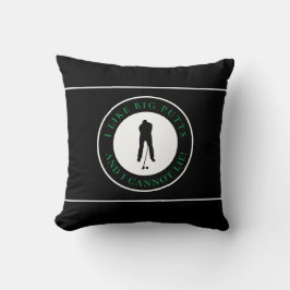 Ich mag Big Putts Sport Golfer Modernes Schwarzes  Kissen