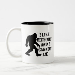Ich mag Bigfoot und ich kann nicht leben Zweifarbige Tasse