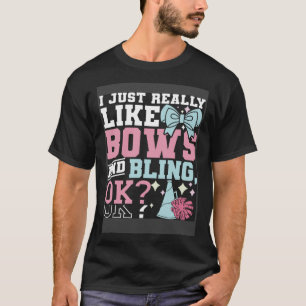 Ich mag Bows und den Cheerleader Chee T-Shirt