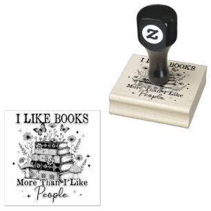 Ich mag Bücher mehr als... Gummistempel