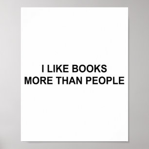 Ich mag Bücher mehr als Menschen Lustige Bücherlie Poster