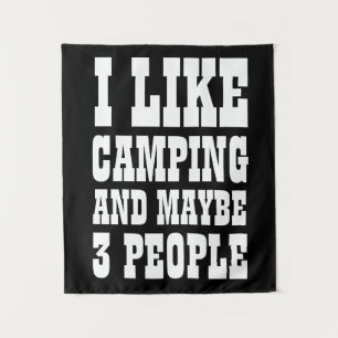 ICH MAG CAMPING UND VIELLEICHT 3 PERSONEN WANDTEPPICH