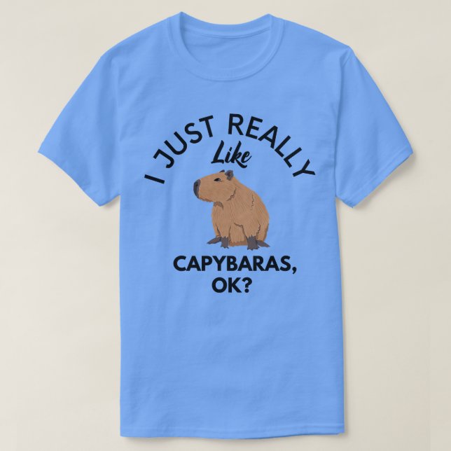 Ich mag Capybaras Ok T-Shirt (Design vorne)