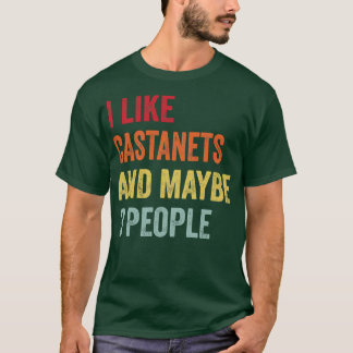Ich mag Castanets vielleicht 3 Leute T-Shirt