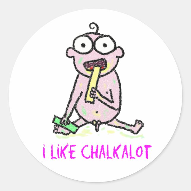 Ich mag Chalk als viele Aufkleber (Vorderseite)