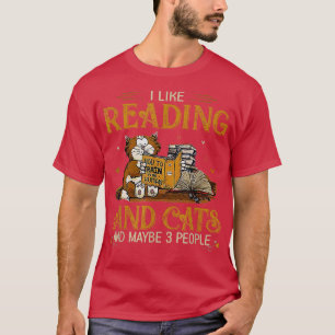 Ich mag Coffee Cats Bücher und vielleicht 3 Leute T-Shirt