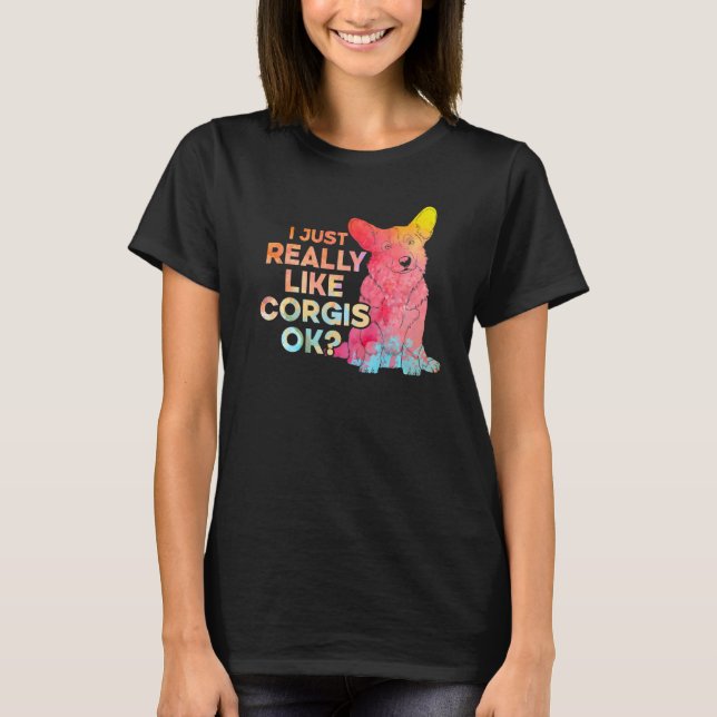 Ich mag Corgis Ok Premium T-Shirt (Vorderseite)