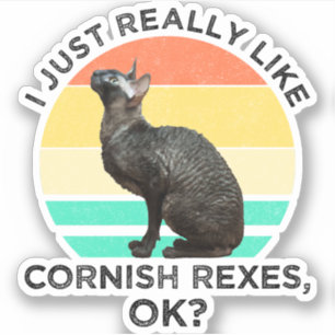 Ich mag Cornish Rex Katzen einfach wirklich, OK? Aufkleber