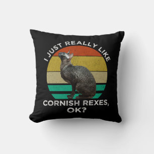Ich mag Cornish Rex Katzen einfach wirklich, OK? Kissen