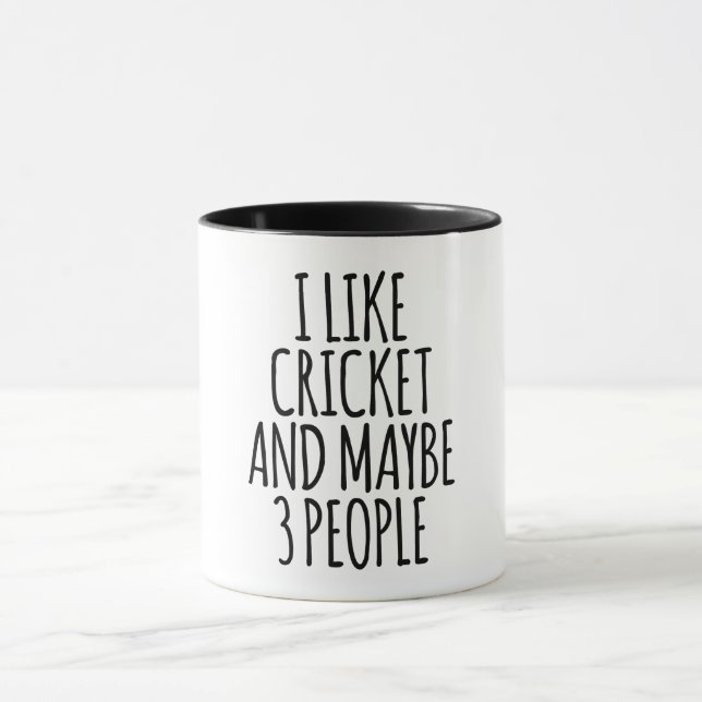 Ich mag Cricket und vielleicht 3 Leute Tasse (Zentrum)