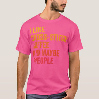 Ich mag CrossAnd Coffee vielleicht 3 Personen T-Shirt