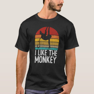 Ich mag das Monkeys-Shirt Retro Vintage 80er 70er T-Shirt