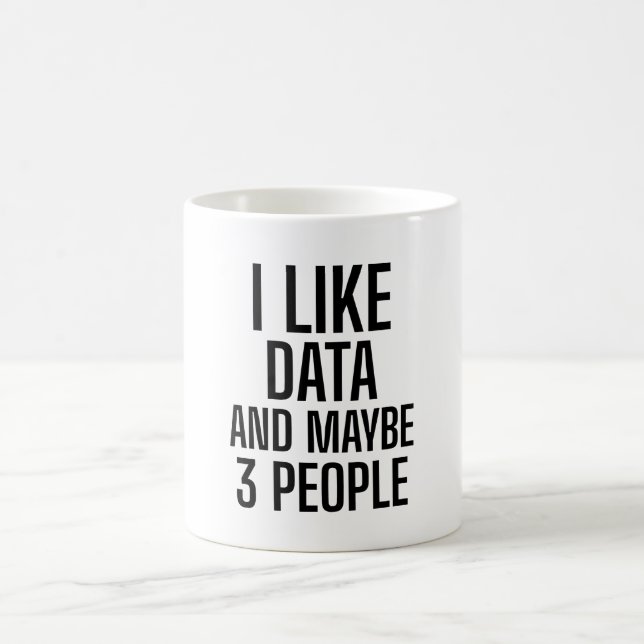 Ich mag Daten und vielleicht 3 Leute Kaffeetasse (Mittel)