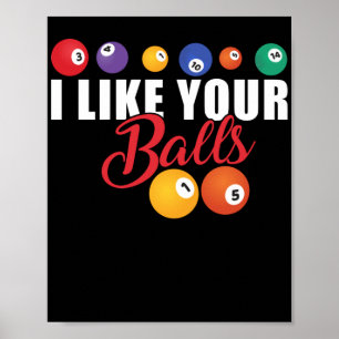 Ich mag deine Balls Funny Lucky Gambling Poster