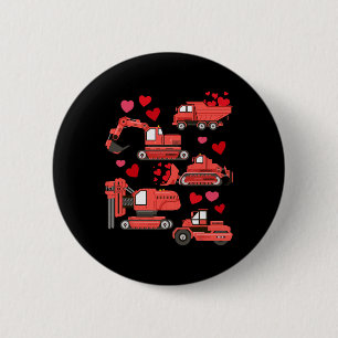 Ich mag deine Baustellen-LKWs Valentinstag Jungen Button